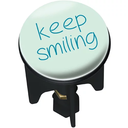 Wenko Zamašek za umivalnik Pluggy Keep Smiling (premer: 3,9 cm)