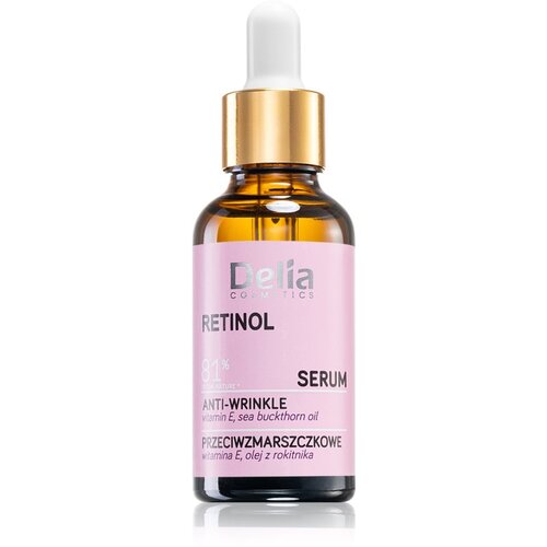 Delia Cosmetics Retinol serum proti gubam za obraz, vrat in dekolte 30 ml Slike