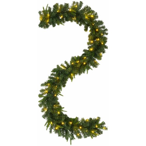  Božićni vijenci Zelena 270 cm PVC i PE 50 LED lampica Slike