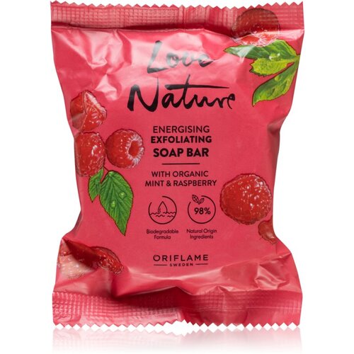 Oriflame Love Nature Organic Mint &amp;amp; Raspberry čvrsti sapun za či&amp;scaron;ćenje 75 g Slike