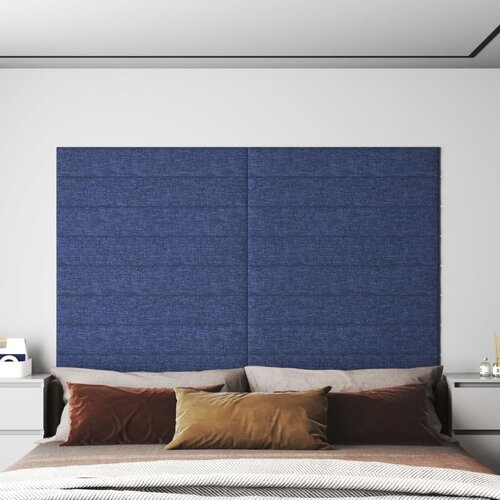 vidaXL Zidne ploče 12 kom plava 90 x 15 cm tkanina 1,62 m² Cijene