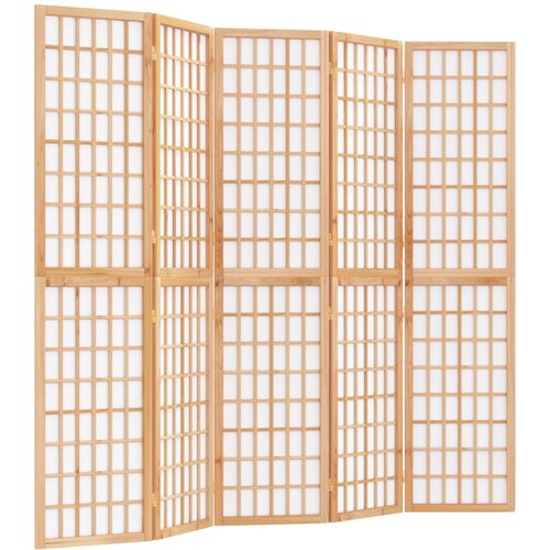 Maison Chic Zložljiv 5-delni Paravan - Sobne pregrade japonski stil 200x170 cm črne barve, (22111590) Cene