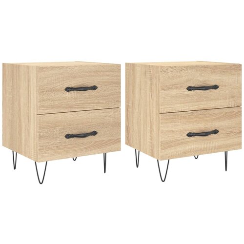 Maison Chic Dvo delni komplet Nočne omarice - Nočne mize sonoma hrast 40x35x47,5 cm inženirski les, (21689911) Cene