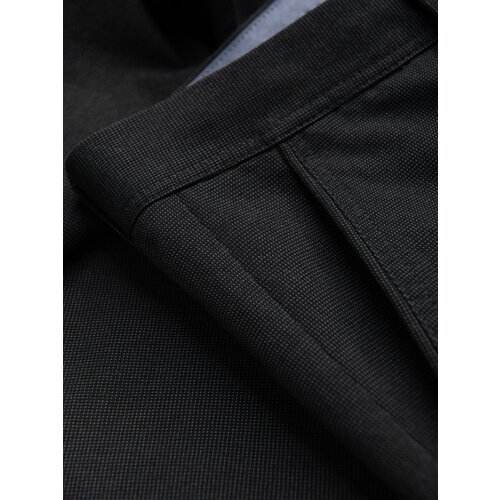 Ombre Men's classic chino pants with fine texture - black Cene