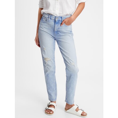 GAP Jeans High Rise Distressed Cigarette Jeans with Washwell - Women's Cene