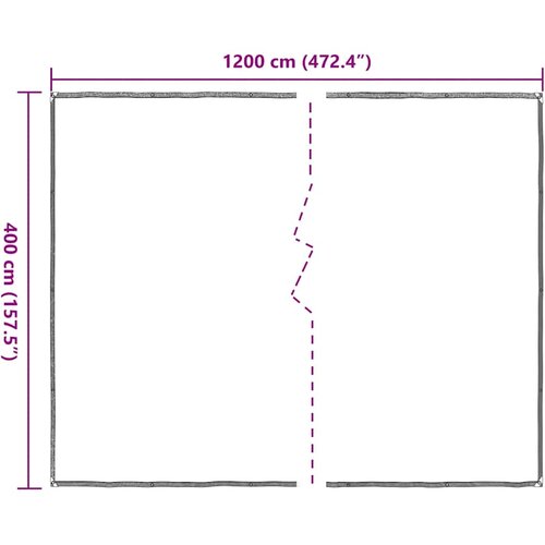 vidaXL Prozirna cerada s u&scaron;icama 4x12 m polietilen Cijene