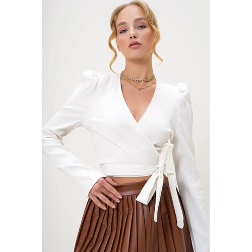 Trend Alacati Stili ženska bluza dugih rukava Alc-X13166, bela Cene
