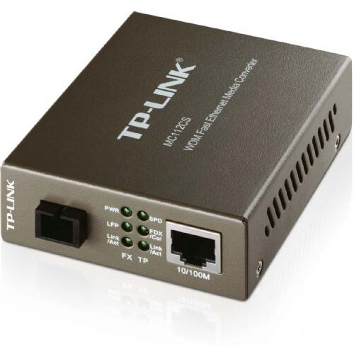 Tp-link WDM BiDi 100Mbps RJ45 to Optical (SC, SM)-20km 1310nm Tx Media Converter Slike