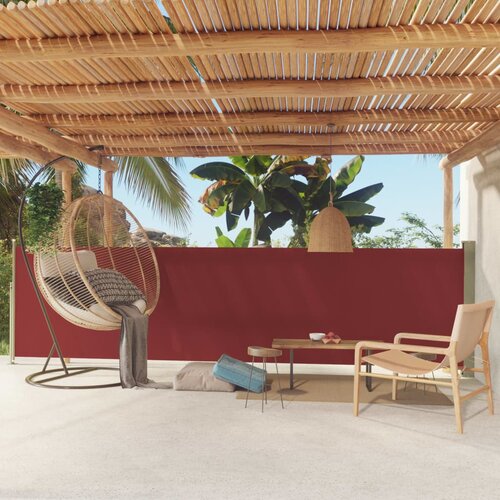 vidaXL Uvlačiva bočna tenda za terasu 140 x 500 cm crvena Cijene