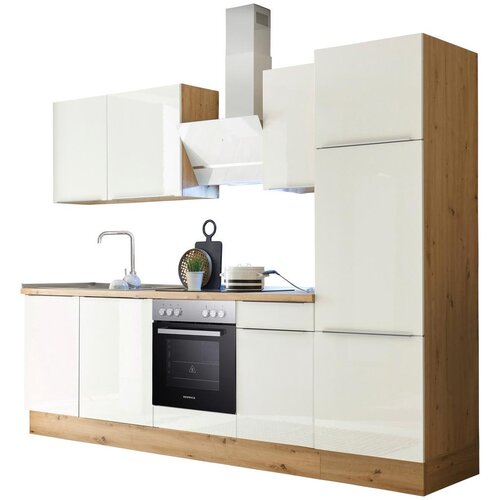 RESPEKTA Kuhinjski Blok Pemium Marleen 280cm, Barva Hrasta, Bela Slike