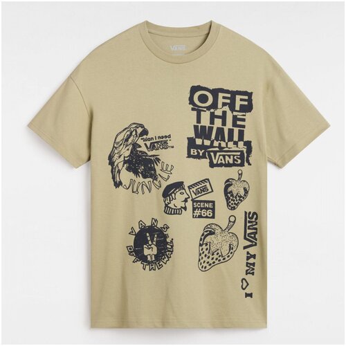 Vans Majice & Polo majice Mixed messages oversized Zelena Cene