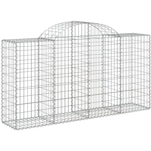  Lučne gabionske ko&amp;scaron;are 14kom 200x50x100/120cm pocinčano željezo Slike