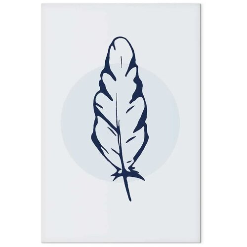  Slika - Blue Feather (1 Part) Vertical 60x90 Slike