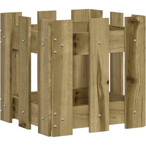Maison Chic Vrtno korito - Greda - Cvetlični Lonec z ograjico 30x30x30 cm impregnirana borovina, (21788593) Slike