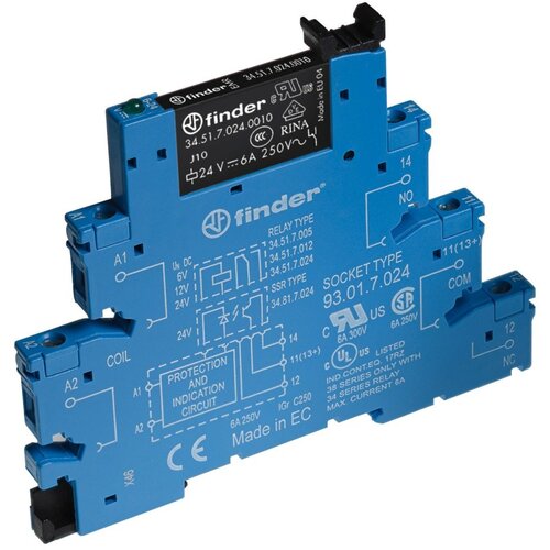 Finder Relej za spenjanje iskalnika 6,2 mm 1W 6VDC 38.51.7.006.0050, (21223509) Slike