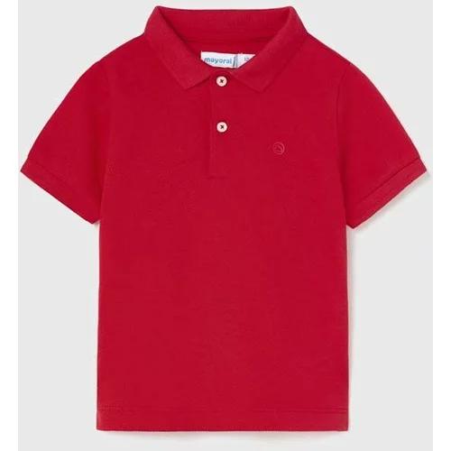 Mayoral Pamučna polo majica za bebe boja: crvena, jednobojni model