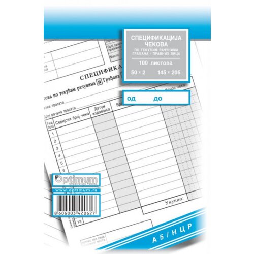  Specifikacija cekova a5 ncr 4836 optimum ( 76348 ) Slike