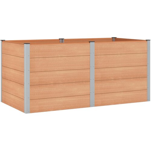 vidaXL Povišena gredica - Vrtna gredica Smeđa 200 x 100 x 91 cm WPC i aluminij - 200 x 100 x 91 cm Smeđa Cene