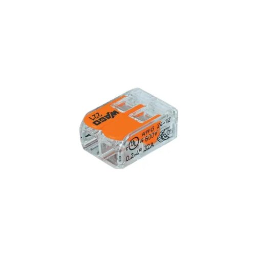 Wago stezaljka bezvijčana sa polugom 2×0.08-2.5-4mm² 221-412 Cijene