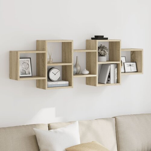 VidaXL Zidna polica boja hrasta sonome 129x18x42 cm konstruirano drvo Slike