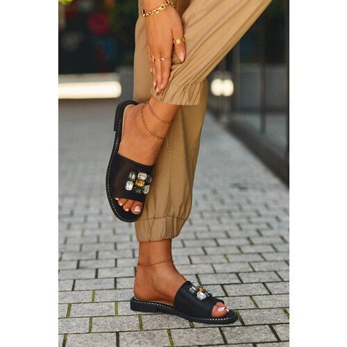 Kesi Women's slippers with decorations S.Barski Black Cijene