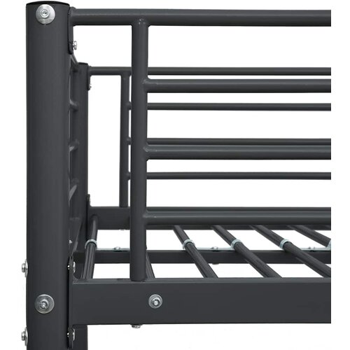  Krevet na kat crni metalni 90 x 200 cm Slike