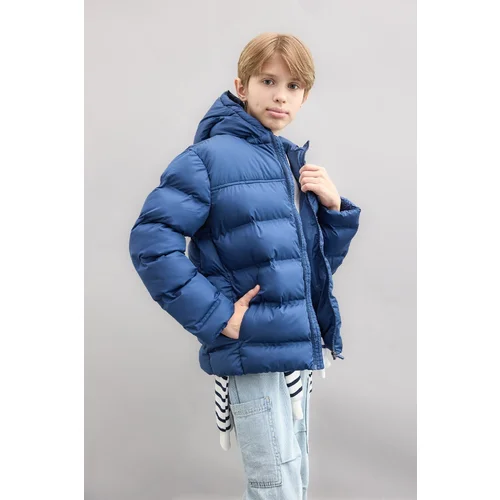 Defacto Boy's Water Repellent Hooded Coat