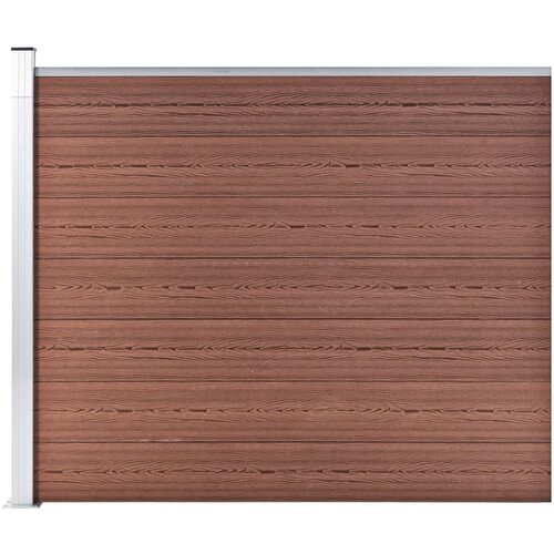 vidaXL Ograjni panel WPC 175x146 cm rjav Cene