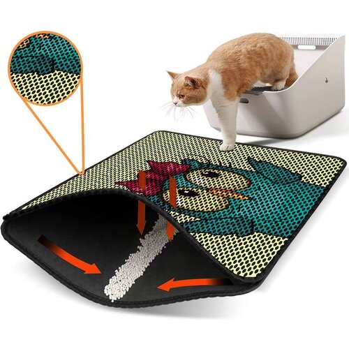 WALLXPERT Nrszn0079 Multicolor Cat Litter Mat Cene