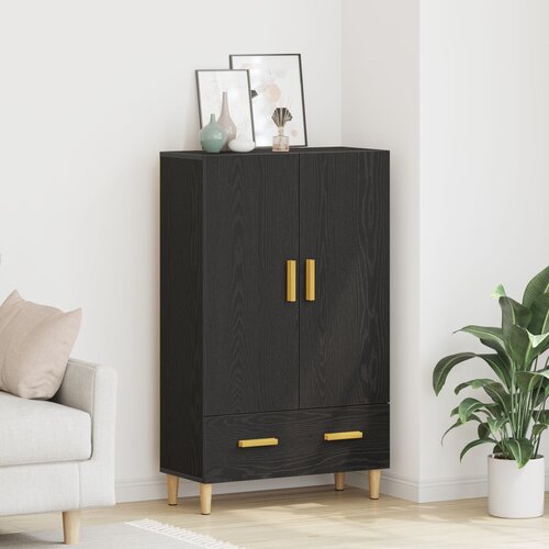 vidaXL Highboard Crni hrast Inženjersko drvo 69.7*31*106 Cijene