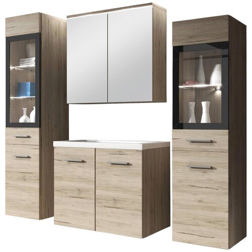 P & B kopalnica madrit, barva hrasta, led, 5-Delno Cene