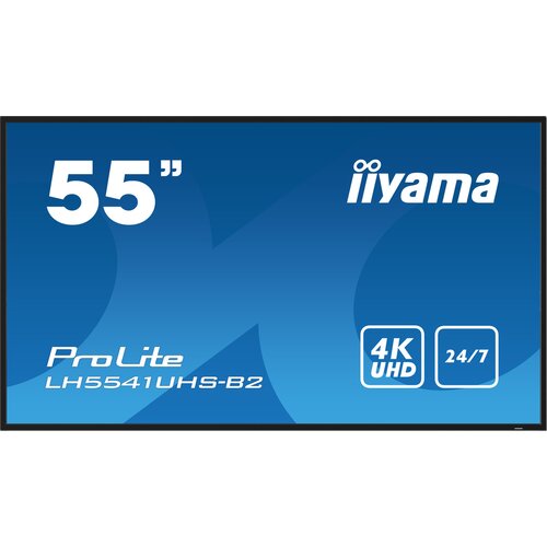 Iiyama profesionalni display LH5541UHS-B2, 55&amp;quot; 4K UHD IPS, 500 cd/m2, 24/7 rad, 60Hz, 8ms, zvučnici Slike