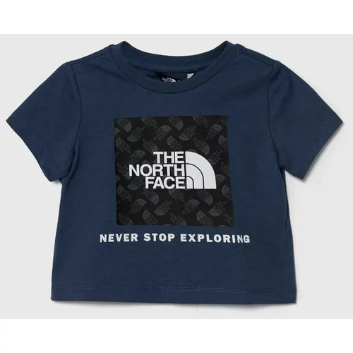 The North Face Dječja pamučna majica kratkih rukava LIFESTYLE GRAPHIC TEE boja: tamno plava, s tiskom