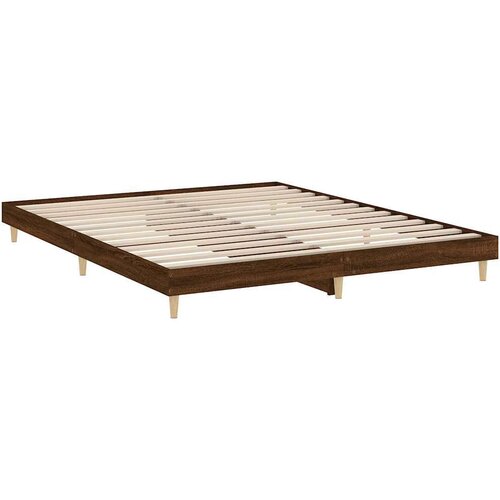 VidaXL Okvir kreveta smeđa boja hrasta 120x200 cm konstruirano drvo Slike