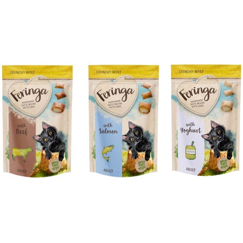 Feringa Crunchy Bites po posebni ceni! - Crunchy Bites jogurt + losos + govedina 3 x 30 g Cene