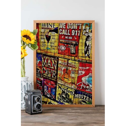Wallity Uokvirena slika Popmosaic13, 33x48 cm Cene