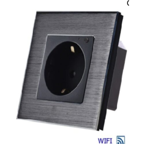 Exeshop 16A EU Wi-Fi WALL SOCKET AL Crni (TUYA) Cene