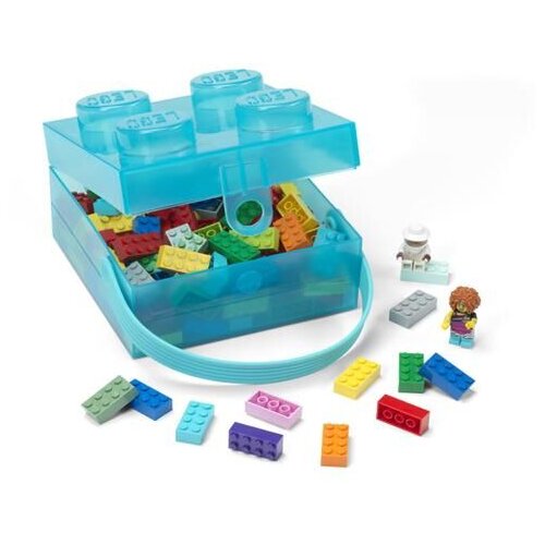 Lego Prozirno svetloplava-Kutija za užinu sa ručkom Cene