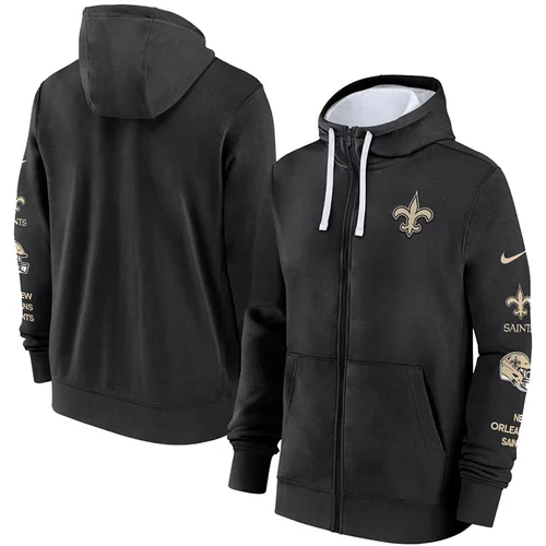 Nike New Orleans Saints Cotton Full-Zip Fleece jopica s kapuco