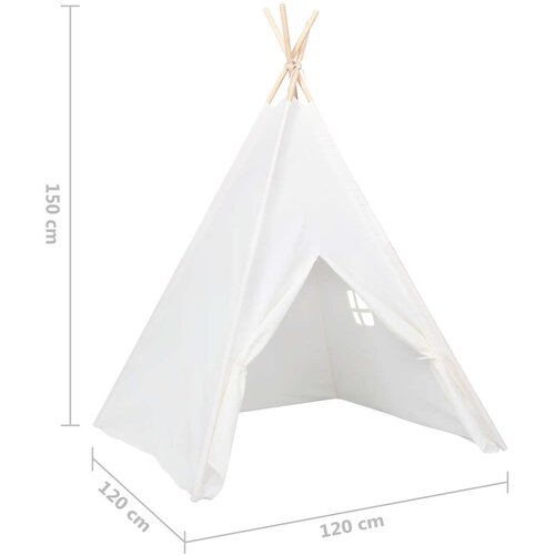  Dječji &amp;scaron;ator tipi od breskvine kore bijeli 120 x 120 x 150 cm Slike