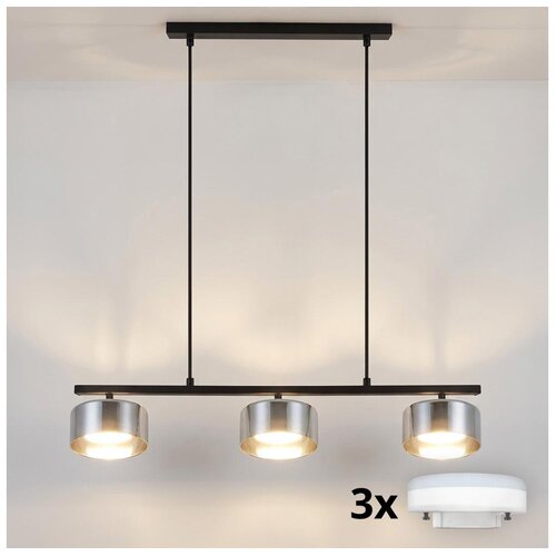  Brilagi - LED Luster na sajli AURA LUX 3xGX53/30W/230V crna/zadimljena Cene