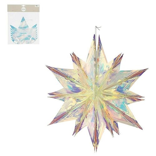  dekorativni artikl viseća zvijezda (d x š x v: 40 x 38 x 20 cm, iridescentna, plastika, 1 kom.) Cijene