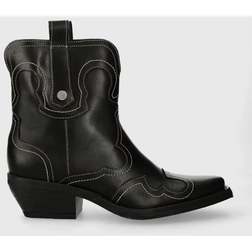 Steve Madden Kožne kaubojske čizme Waynoa za žene, boja: crna, s debelom potpeticom, SM11003072