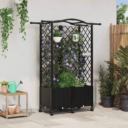  Povi&amp;scaron;eni krevet s mrežom i krovom Crna 122 x 40 x 144 cm PP - Crna 122 x 40 x 151 cm s krovom u obliku lukova (3 bočna mreža) na Slike