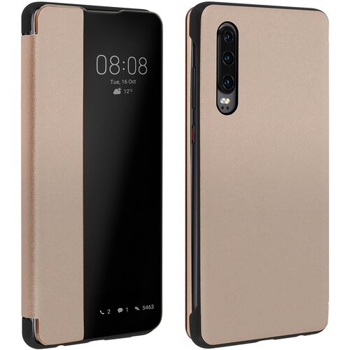 AVIZAR zašcitna torbica z velikim okencem - zlata str. huawei P30, (20616155) Cene