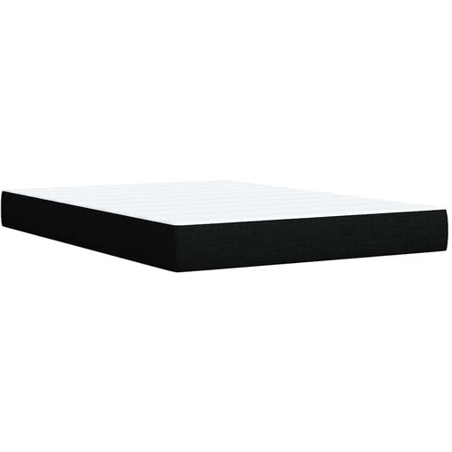  Krevet s oprugama i madracem crni 140 x 190 cm od tkanine Slike