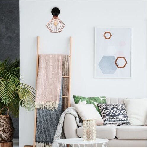 Toolight Zidna svjetiljka metalna Loft rozo crna APP534-1W Slike