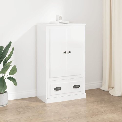  Visoka omara visok sijaj bela 60x35,5x103,5 cm inženirski les Cene