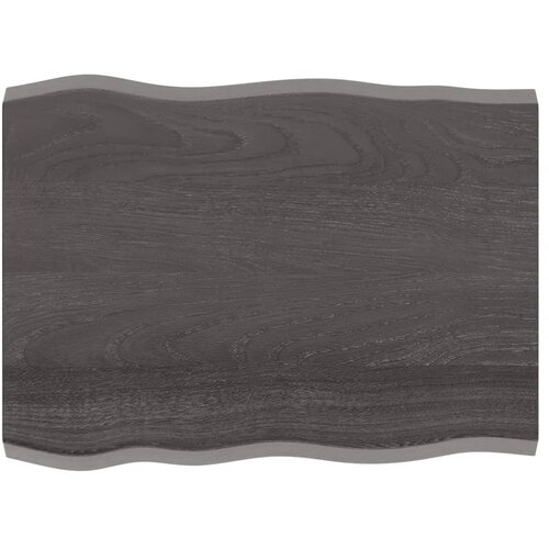 vidaXL Mizna plošča temno siva 80x60x4 cm obdelana trdna hrastovina Cene