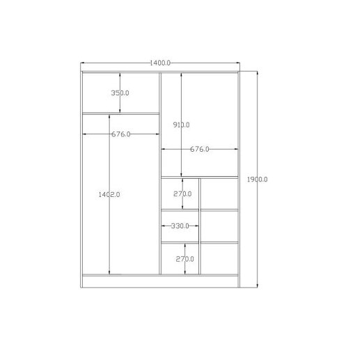 Hanah home ormar mat bela boja rb 093 Slike